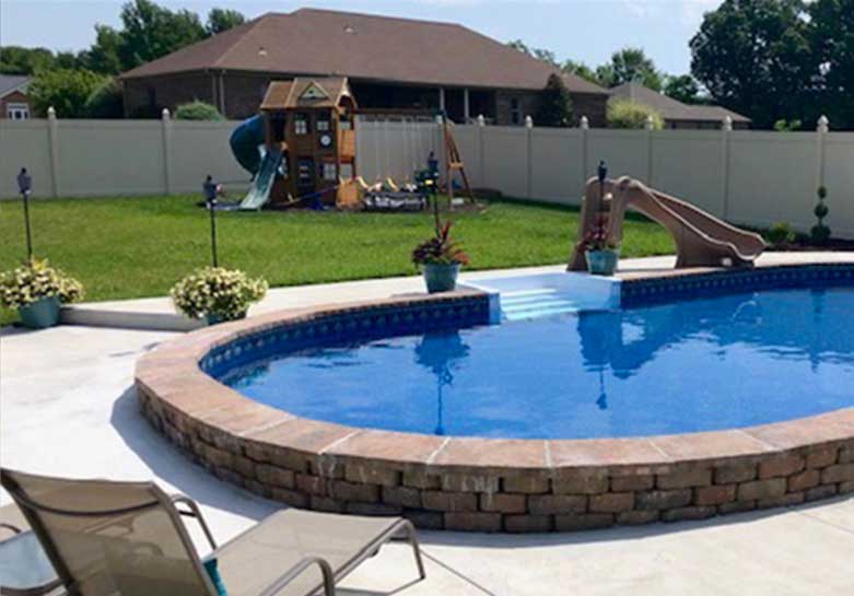 An Amazing Value On Incredible Pool, Semi Inground Pool Maine