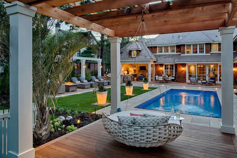 Resort style Nashville backyard pool