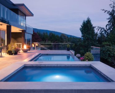 Delray-with-Royal-spa-fiberglass-pool Delray Fiberglass Pool Brentwood, TN