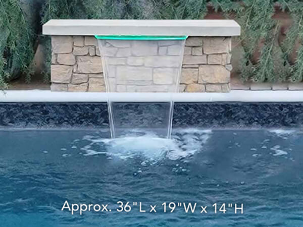 Vienna Fall-3 foot custom water feature front view