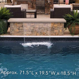 Vienna Fall 6 foot custom water feature front view