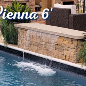 Vienna Fall 6 foot custom water feature side view