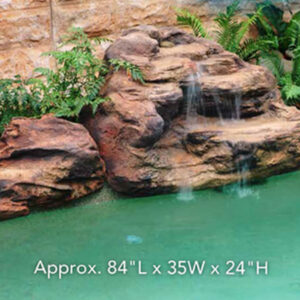 custom water feature rock boulder falls Tropical