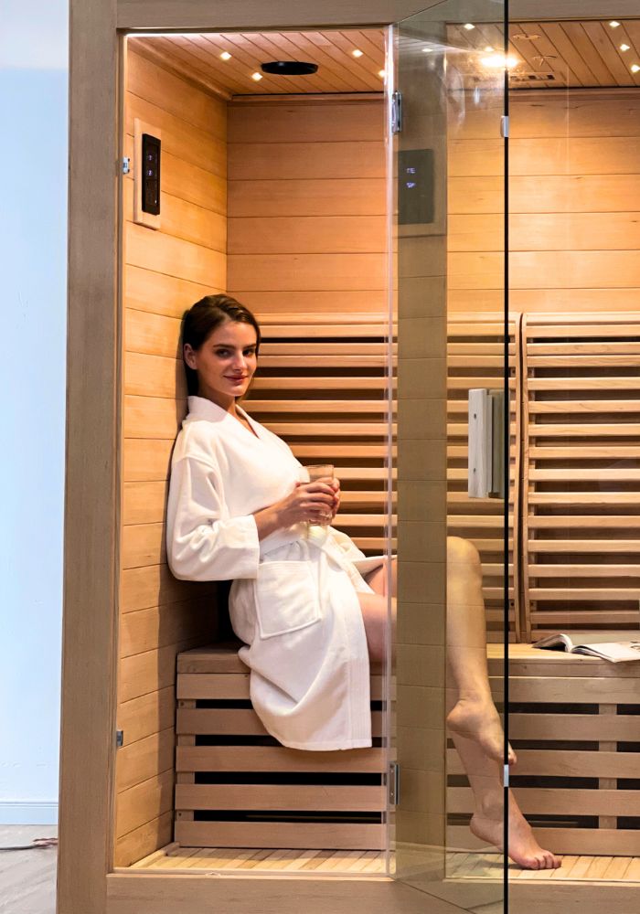 testing out sauna pool and spa