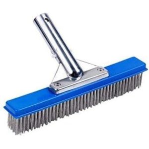 10" Swimming Pool Algae Brush w/ Stainless Steel Bristles