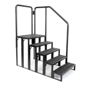 Stealth 5 Tread Step with Rail